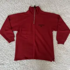 CONVERSE 赤 ハーフジップ トレーナー