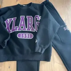 XLARGE ブラック スウェット上下セット