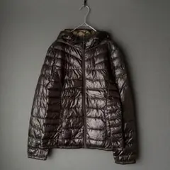 UNIQLO ユニクロ ウルトラライトダウンジャケット M ブラウン系 フード付