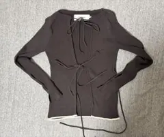 JANE SMITH ジェーンスミスRIB KNITリブ カーディガン　リボンのサムネイル