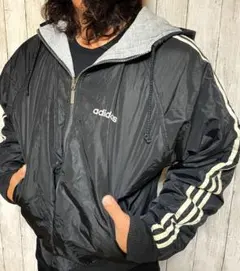 【レア】adidas 万国旗タグ 90年代 リバーシブル ブルゾン USA古着