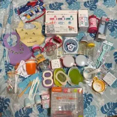 Combi 赤ちゃん 食事セット　哺乳瓶　シリコンビブ