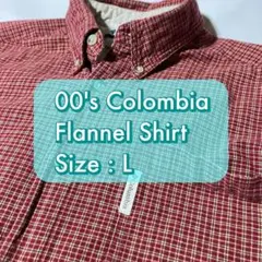 00's コロンビア ネルシャツ チェック レッド系