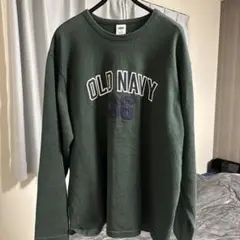 【希少】OLD NAVY ダークグリーン トレーナー Lのサムネイル