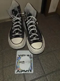 韓国コンバース ブラック ハイカットスニーカー 26.0