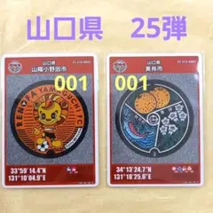マンホールカード　山陽小野田市と美祢市　第25弾　2枚セット