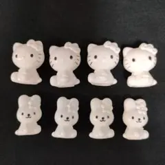 新品　ハローキティ　ソフビ人形　マスコット　8個セット　レトロ　当時物　白色