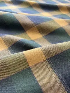コットンポリエステル　フランネルチェック　播州織