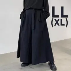 袴風ガウチョパンツ　LL　XL　黒　袴パンツ　ワイドパンツ　ユニセックス　韓国