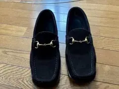 値引き交渉歓迎　GUCCI スエード ローファー　ダークブラウン　箱、付属品付き