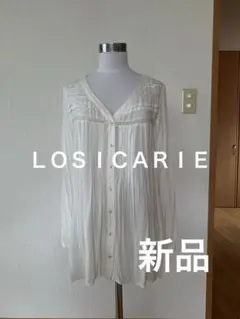 【ＬＯＳＩＣＡＲＩＥ/ロシカリエ】ロング丈白シャツブラウス新品のサムネイル