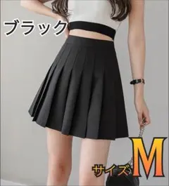 プリーツスカート　M　ミニスカート　黒　ゴルフ　テニス　韓国　インナー付き