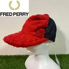 【FRED PERRY】新品ファーメッシュキャップ　帽子　レッド　フレッドペリー