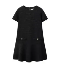 【超美品】ZARAキッズハウンドトゥース柄ワンピース
