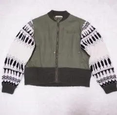 ブランバスク　22AW ジャガード　ジャケット　キルティング　ブルゾン 切替