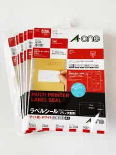 A-one マルチプリンタラベルシール 72524 24面22枚2組1,056片