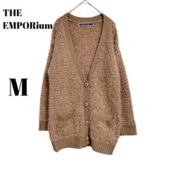 【THE EMPORIUM】シャギーニットカーディガン 茶　ベージュ ふわふわのサムネイル