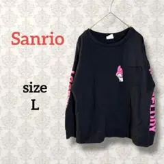 サンリオ【L】キャラクタープリントスウェット ゆったり マイメロディ ブラック系