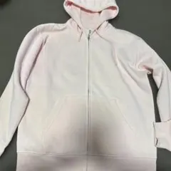 ピンク フルジップ フード付きパーカー