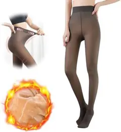 透け感タイツ ストッキング 裏起毛タイツ・伸縮性 美脚 厚手 発熱 吸汗