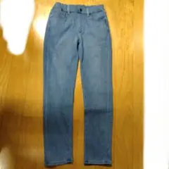 UNIQLO デニムブルー ロングパンツ 140 ヒートテックパンツ
