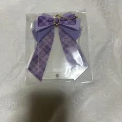 FUKUYA アクリルフレーム リボン トラッドチェック パープル