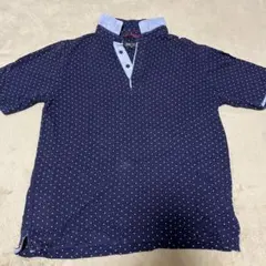 BEAMS HEART ポロシャツ ドット柄 ネイビー Mサイズのサムネイル