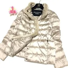 ★極美品★近年　マックスマーラ　ダウンジャケット　❤︎ラビット❤︎ピンクベージュ　M