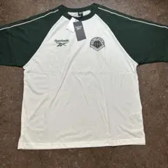 Reebok ラグランスリーブ Tシャツ L ホワイト/グリーンのサムネイル