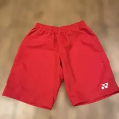 YONEX 赤 ユニハーフパンツ　Sサイズ