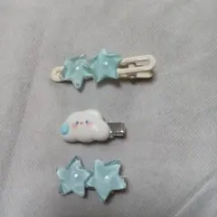 髪飾りです。　星の形ピン止め　新品　未使用品女の子用　　新品　未使用品
