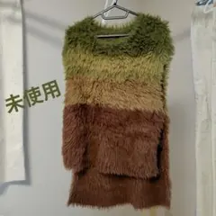 ファー素材 ノースリーブニットベスト【AS KNOW AS PINKY】