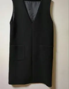 COLZA ノースリーブ 黒 ワンピース L　自宅洗濯可　秋冬向き