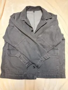 GU デニムワークジャケット ダークグレー XL メンズ