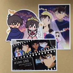 名探偵コナン ブロマイト ステッカー 工藤新一 毛利蘭