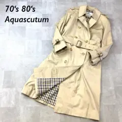 70s 80s Aquascutum イギリス製 トレンチコート ベージュ