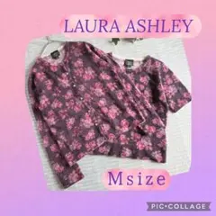 LAURA ASHLEY ニットアンサンブル 花柄 M アンゴラ混
