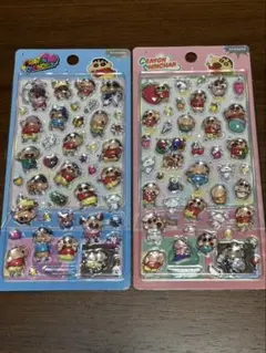 クレヨンしんちゃん　3D立体　ボンボンドロップシール　2枚セット