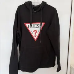 GUESS ブラック フード付きパーカー