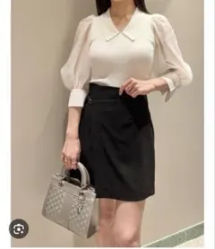 SNIDEL ブラック ラップミニスカート