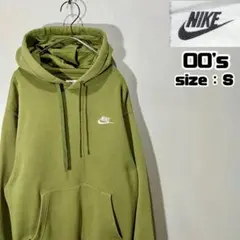ブ*イ様 00s Nike ナイキ パーカー フーディー 厚手 カーキ Sサイズ