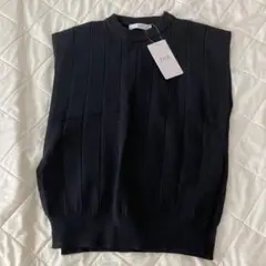 ニットベスト 黒