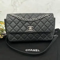 CHANEL シャネル【美品】キャビアスキン マトラッセ ショルダーバッグ