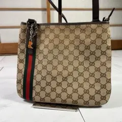 グッチ GGキャンバス ショルダーバッグ シェリーライン レザー チャームのサムネイル