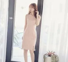 【新品未使用】ジュエルズ　ノースリーブツイードドレス　キャバ　ワンピース　膝丈