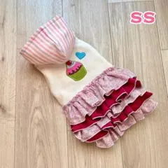 ［値下げ］SS・ハンドメイド・犬服・小型犬・５段フリルワンピース（78）