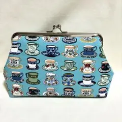 はな様　専用　がま口財布　がま口ポーチ　メイクポーチ　ハンドメイド　ティーカップ