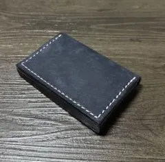 名刺入れ　ハンドメイド　イタリアンレザー　手縫い　マルゴー