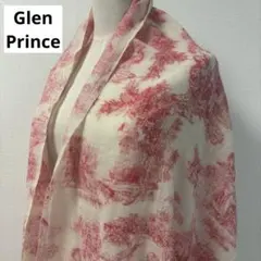 美品◇Glen Prince◇トワルドジュイ ウールガーゼストール◇赤のサムネイル