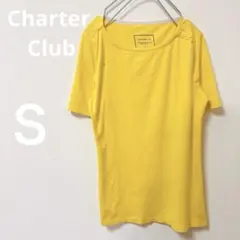 SALE✨Charter Club【Ｓ】 イエロー Tシャツ　コットン100％